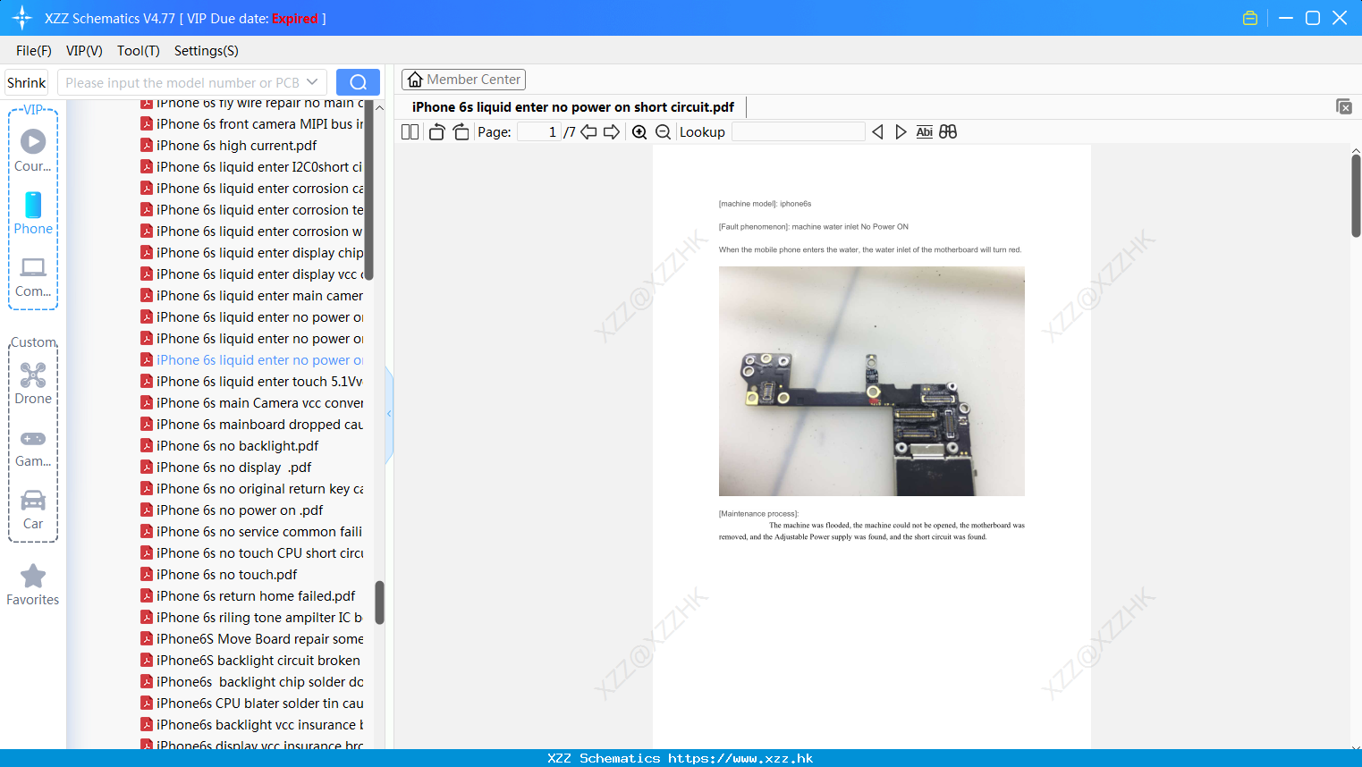 IPhone 6s Liquid Enter No Power On Short Circuit